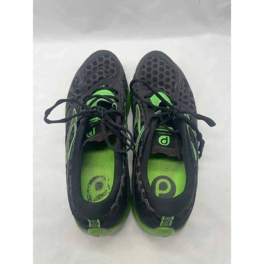 Brooks Pure Grit Running Shoes Mens Black Green Minimalist Lightweight Sz 10‎